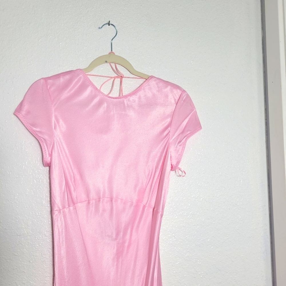 Anna October© X J.Crew short-sleeve slip dress in luster crepe - Picture 8 of 12